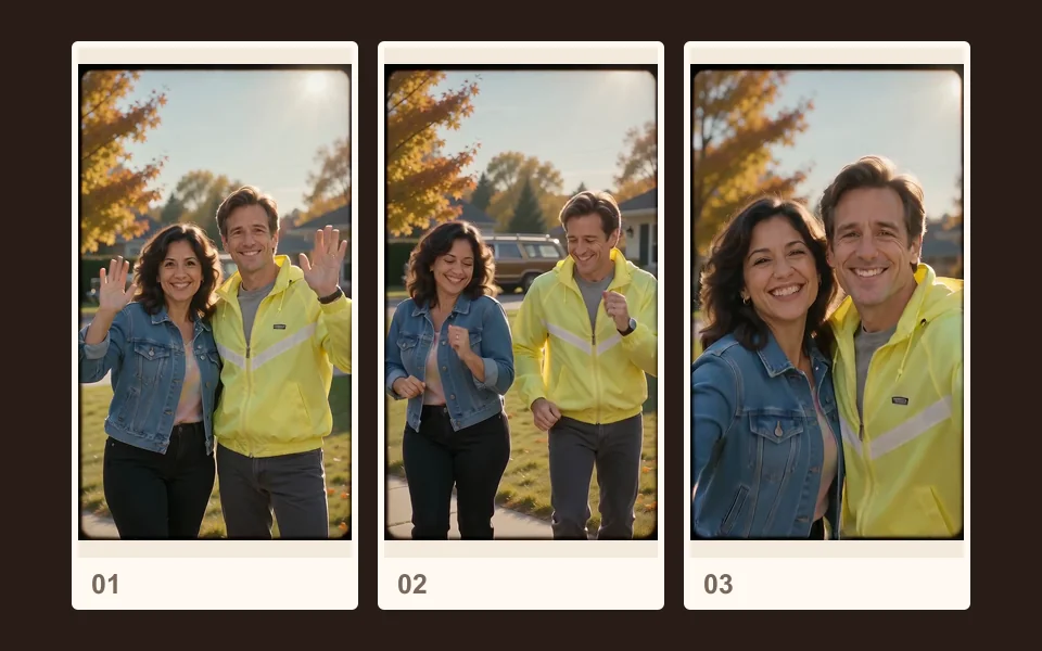Frames from our published demo: The 80s you.