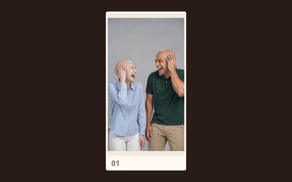 Frames from our published demo: The laugh.